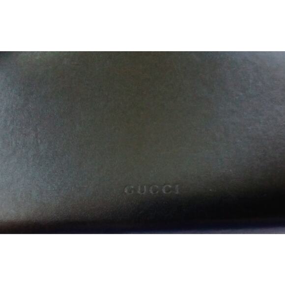 GUCCI GG Marmont Ribbon Long Wallet Round Zipper Black Leather - Authentic - Picture 13 of 13